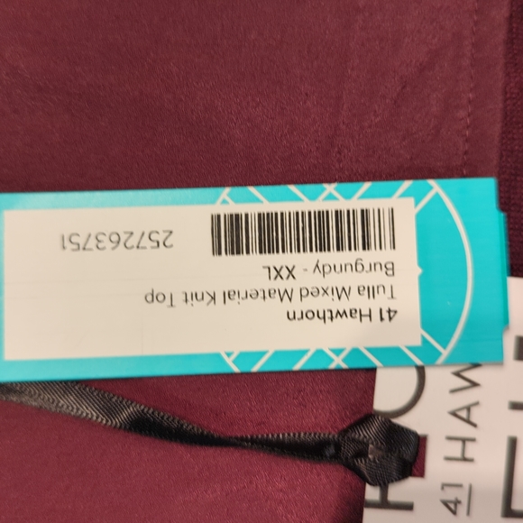 41 Hawthorne Tulla mixed material knit top size XXL - Picture 3 of 3